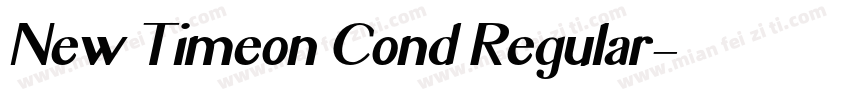 New Timeon Cond Regular字体转换